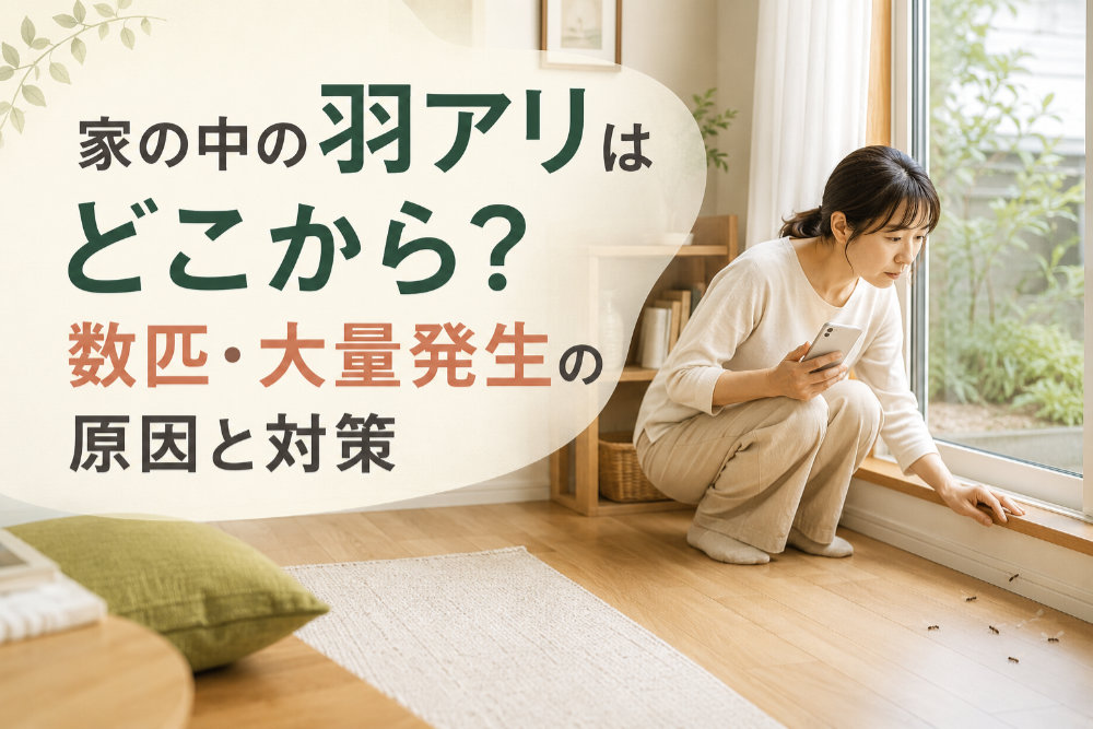 家の中の羽アリはどこから？数匹・大量発生の原因と対策