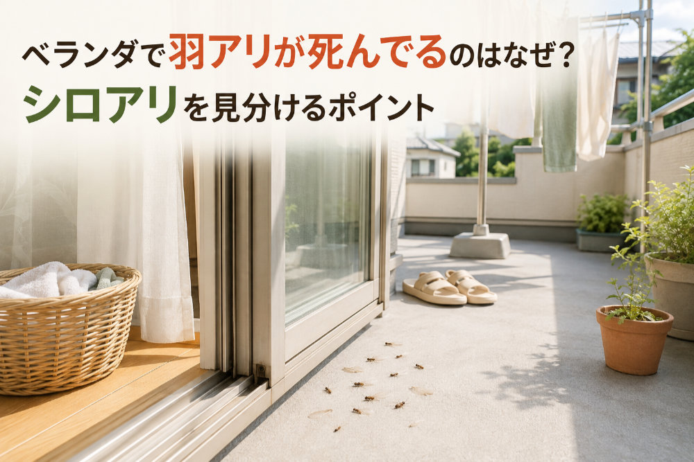 ベランダで羽アリが死んでるのはなぜ?シロアリを見分けるポイント