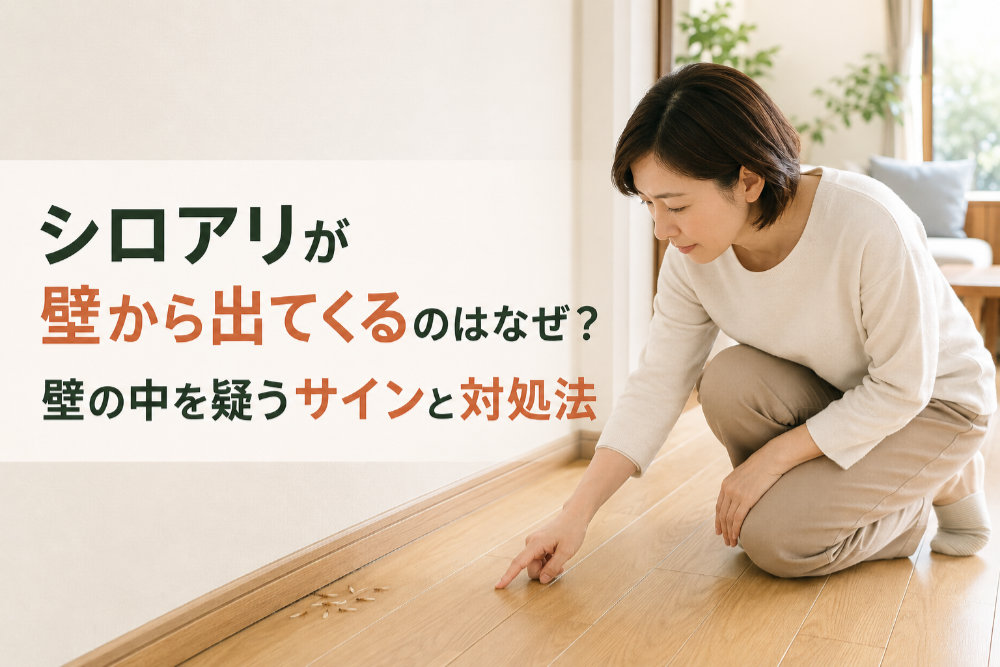 シロアリが壁から出てくるのはなぜ？壁の中を疑うサインと対処法