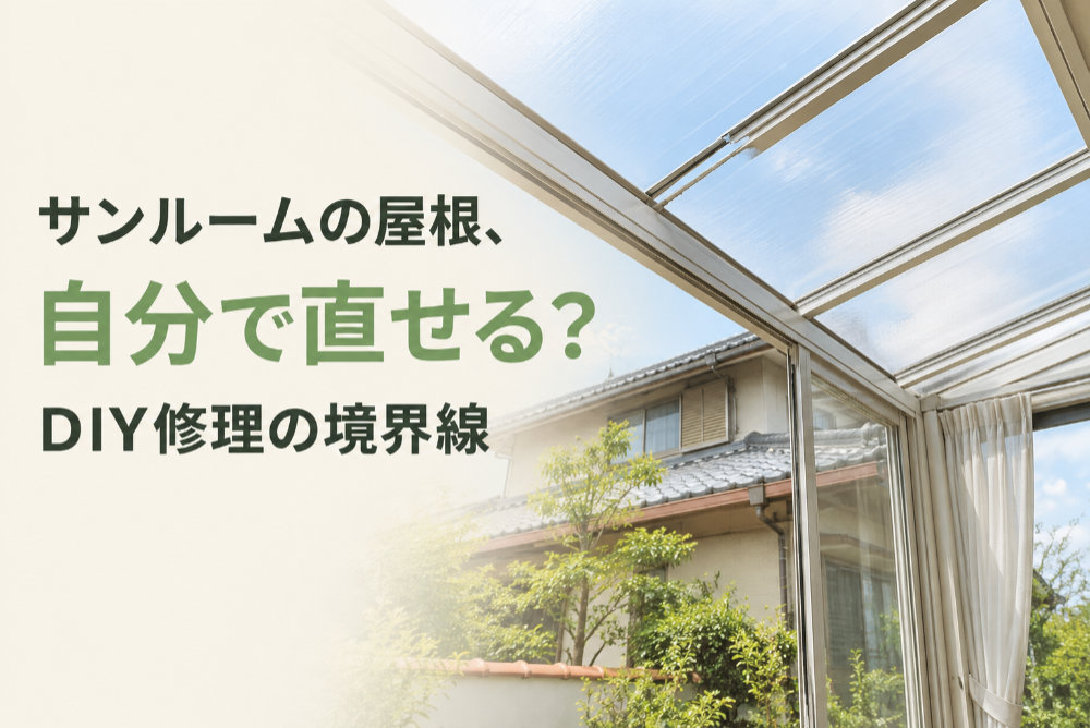 サンルームの屋根、自分で直せる？DIY修理の境界線