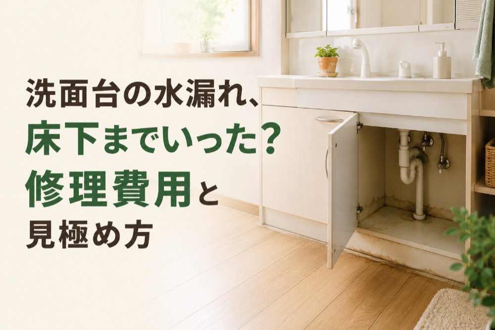 洗面台の水漏れ、床下までいった？修理費用と見極め方