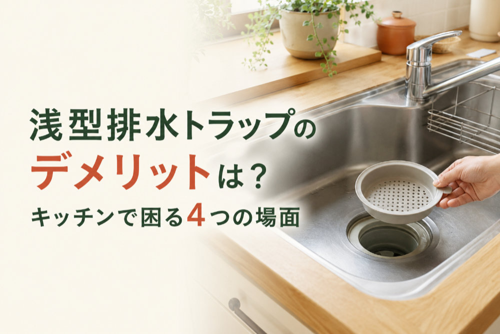 浅型排水トラップのデメリットは?キッチンで困る4つの場面