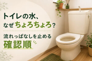 トイレの水、なぜちょろちょろ?流れっぱなしを止める確認順