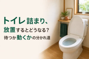 トイレ詰まり、放置するとどうなる？待つか動くかの分かれ道