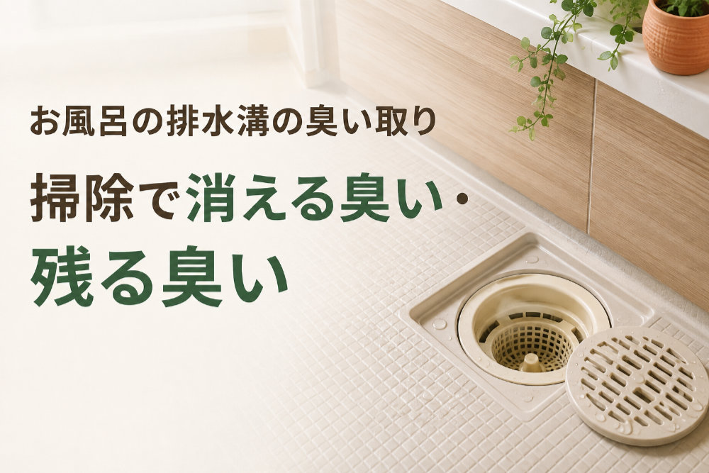 お風呂の排水溝の臭い取り｜掃除で消える臭い・残る臭い