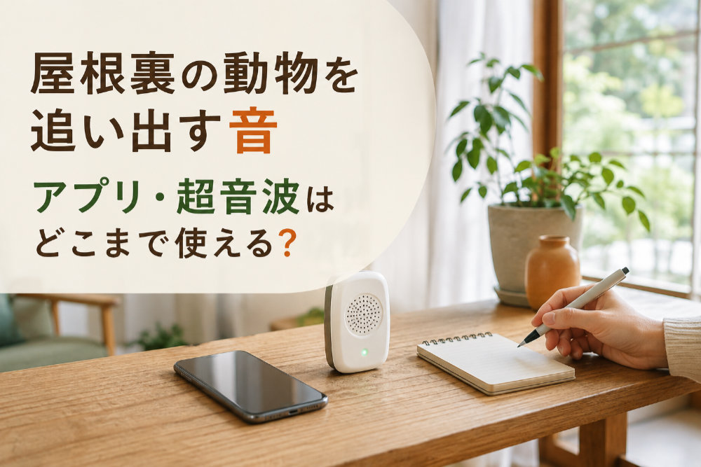 屋根裏の動物を追い出す音｜アプリ・超音波はどこまで使える？