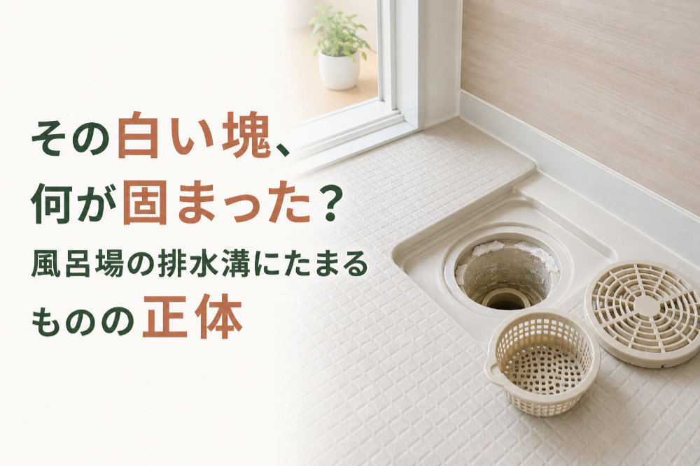 その白い塊、何が固まった？風呂場の排水溝にたまるものの正体