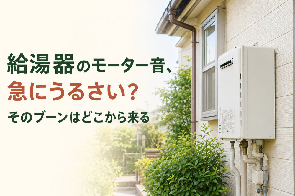 給湯器のモーター音、急にうるさい？そのブーンはどこから来る