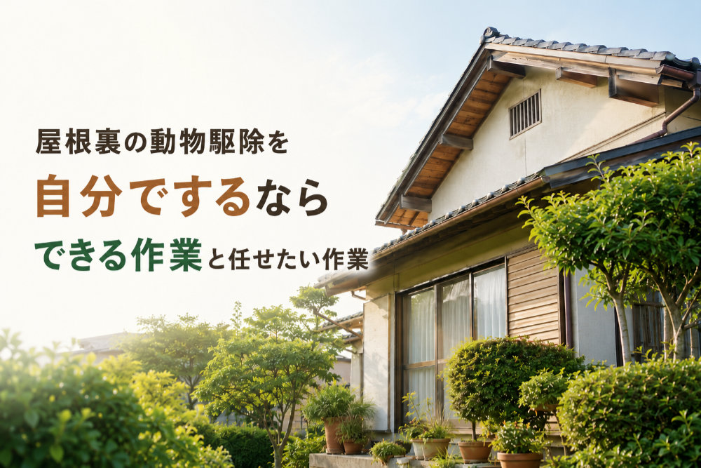 屋根裏の動物駆除を自分でするなら｜できる作業と任せたい作業