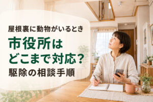 屋根裏に動物がいるとき市役所はどこまで対応？駆除の相談手順
