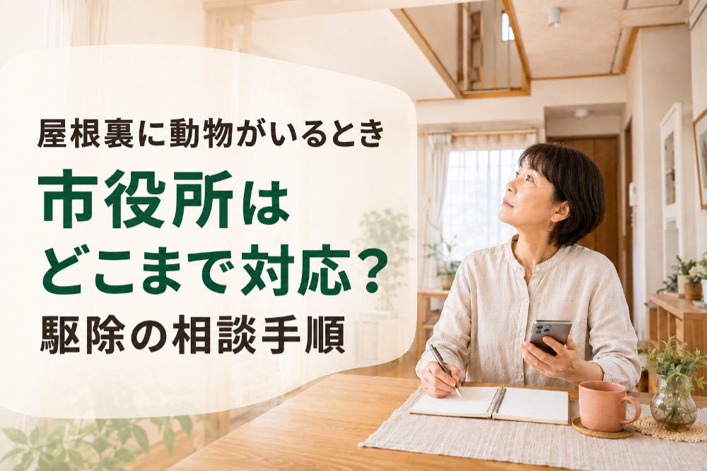 屋根裏に動物がいるとき市役所はどこまで対応？駆除の相談手順