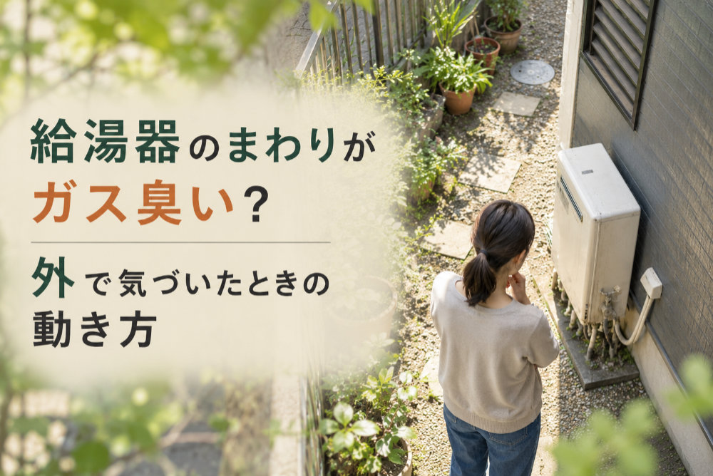 給湯器のまわりがガス臭い?外で気づいたときの動き方