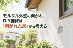 モルタル外壁の剥がれ、DIY補修は『剥がれた層』から考える