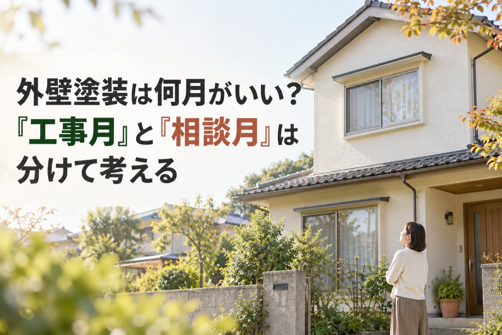 外壁塗装は何月がいい?『工事月』と『相談月』は分けて考える