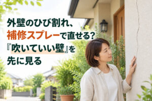 外壁のひび割れ、補修スプレーで直せる?『吹いていい壁』を先に見る