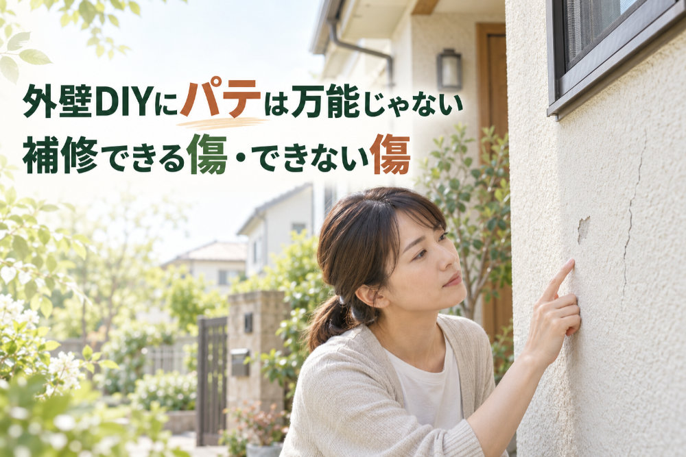 外壁DIYにパテは万能じゃない|補修できる傷・できない傷
