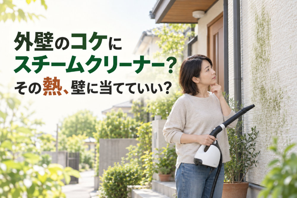 外壁のコケにスチームクリーナー?その熱、壁に当てていい?