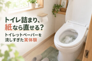 トイレ詰まり、紙なら直せる?トイレットペーパーを流しすぎた実体験