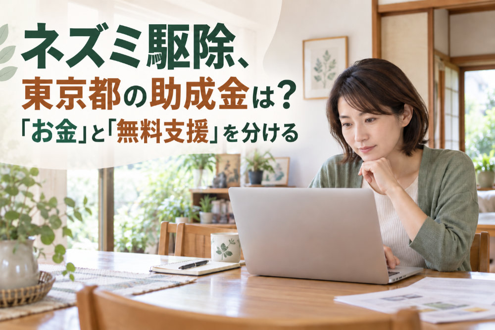 ネズミ駆除、東京都の助成金は？「お金」と「無料支援」を分ける