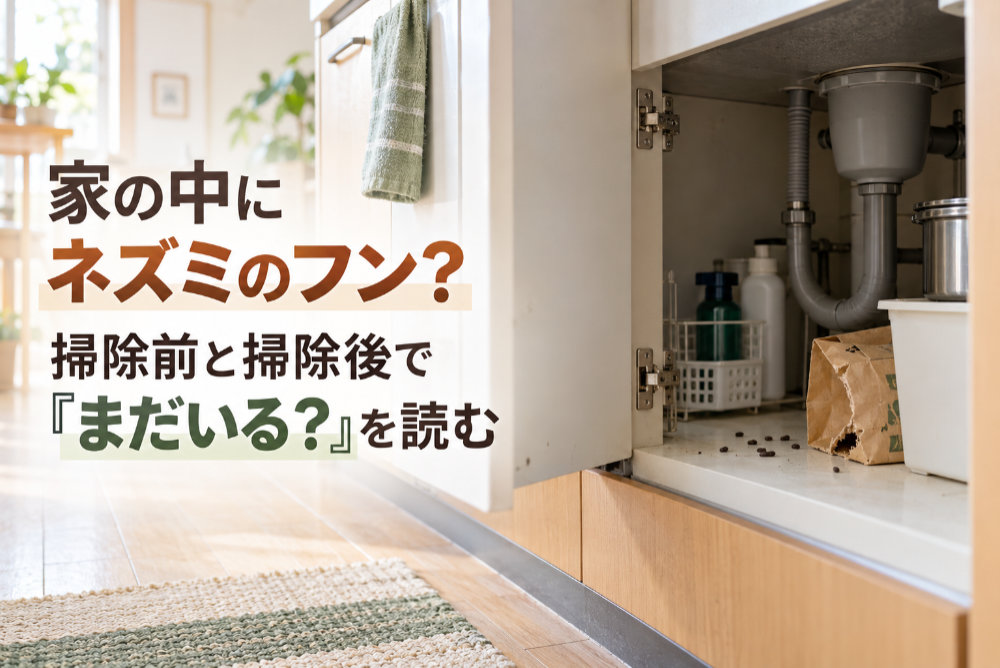 家の中にネズミのフン?掃除前と掃除後で「まだいる?」を読む