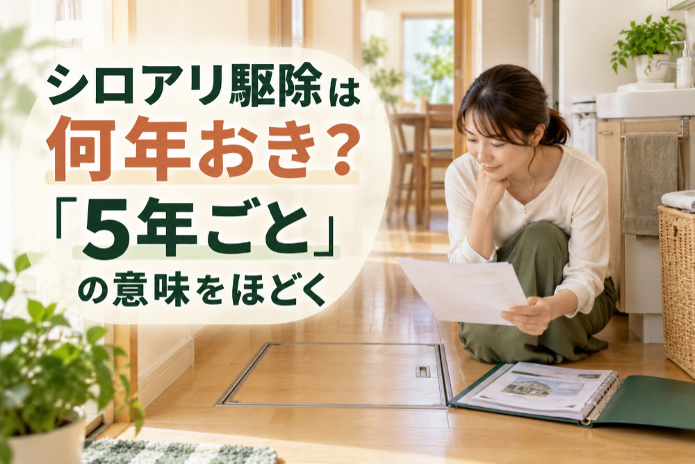 シロアリ駆除は何年おき？「5年ごと」の意味をほどく