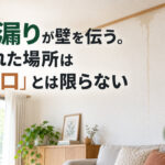 雨漏りが壁を伝う。濡れた場所は『入口』とは限らない