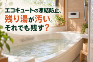 エコキュートの凍結防止、残り湯が汚い。それでも残す？