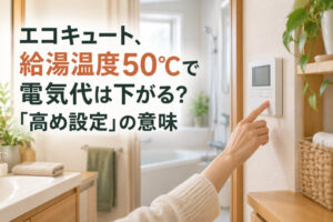 エコキュート、給湯温度50℃で電気代は下がる？「高め設定」の意味