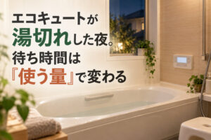 エコキュートが湯切れした夜。待ち時間は「使う量」で変わる