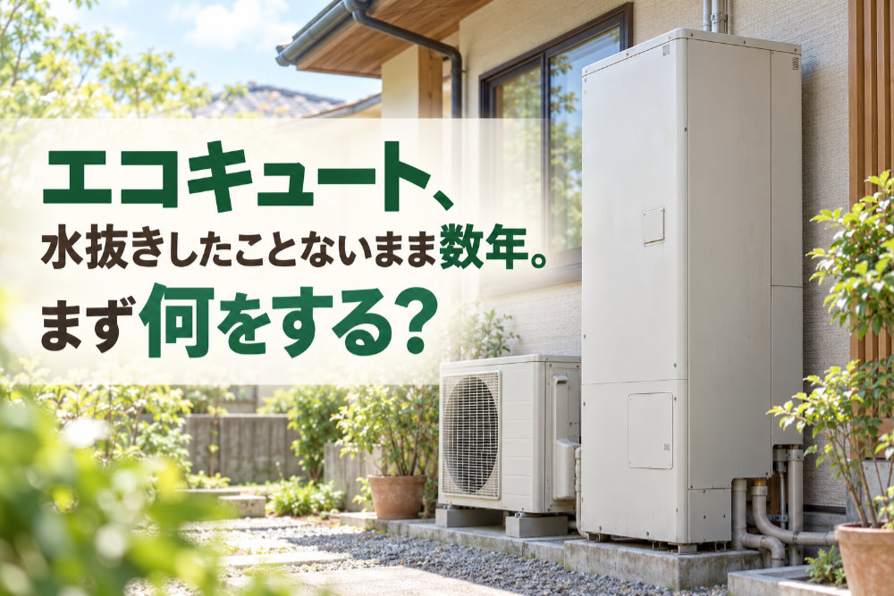 エコキュート、水抜きしたことないまま数年。まず何をする?