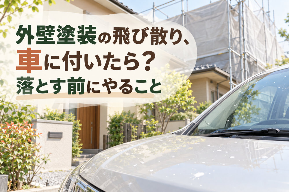 外壁塗装の飛び散り、車に付いたら?落とす前にやること