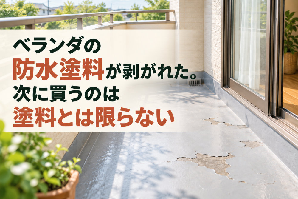 ベランダの防水塗料が剥がれた。次に買うのは塗料とは限らない