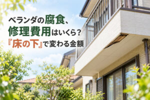 ベランダの腐食、修理費用はいくら？「床の下」で変わる金額